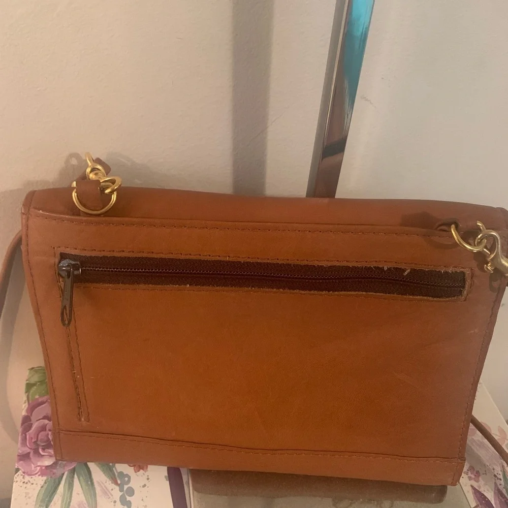 Leather Crossbody Bag With multi pockets EUC